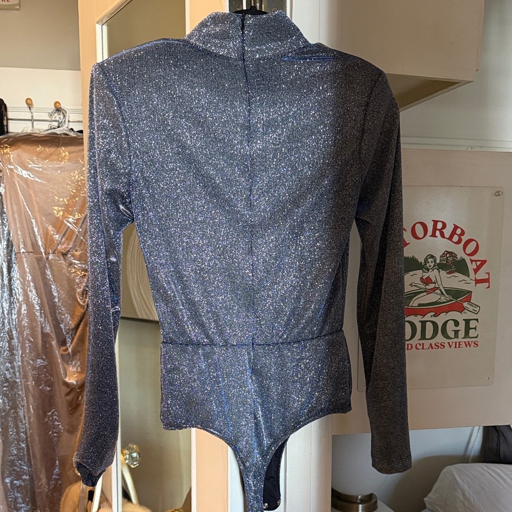 Shimmering Blue Long Sleeve Top - Picture 4 of 5